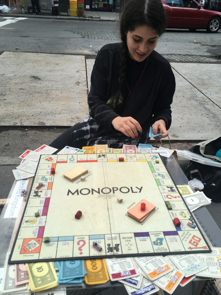 Playing Monopoly with Yasi.